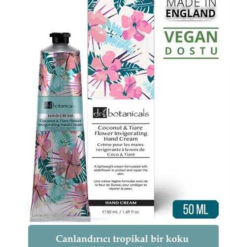 Dr. Botanicals Hindistan Cevizi ve Tahiti Gardenyalı Canlandırıcı El Kremi 50 ml Fiyatı – Parfüm Mekanı