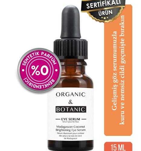 ORGANIC BOTANIC SERUM GÖZ AYDIN.MADA.HİND.CE.15ml